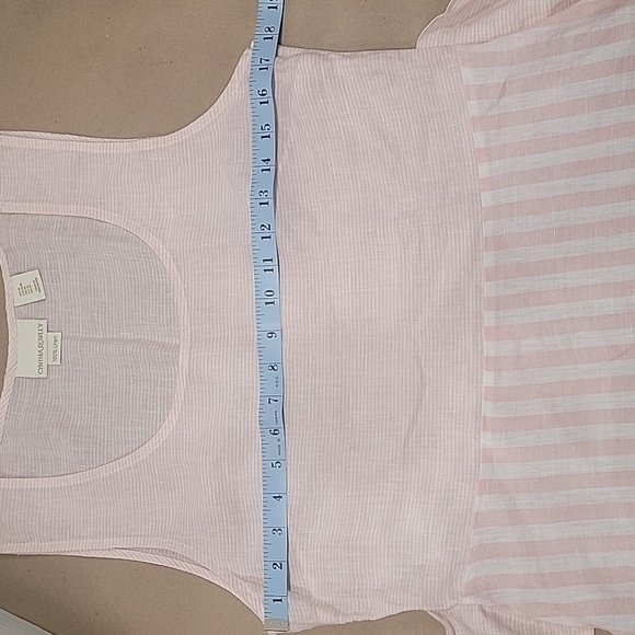 Cynthia Rowley, Size M, Pink Striped Sleeveless 100% Linen Blouse, EUC - Picture 11 of 11